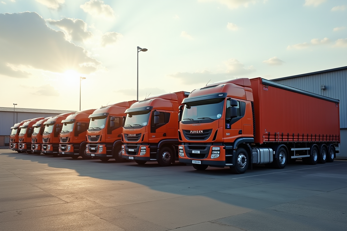 Ligne de camions 19 tonnes utilisés au matin