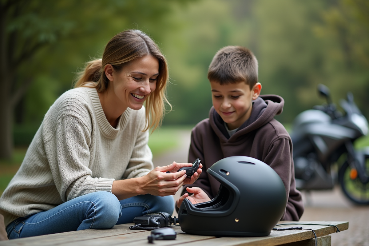 Femme souriante expliquant l